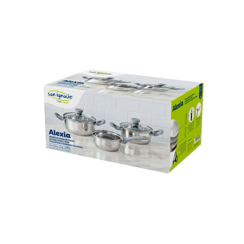 Batería De Cocina Alexia 5 piezas San Ignacio By Bergner-1