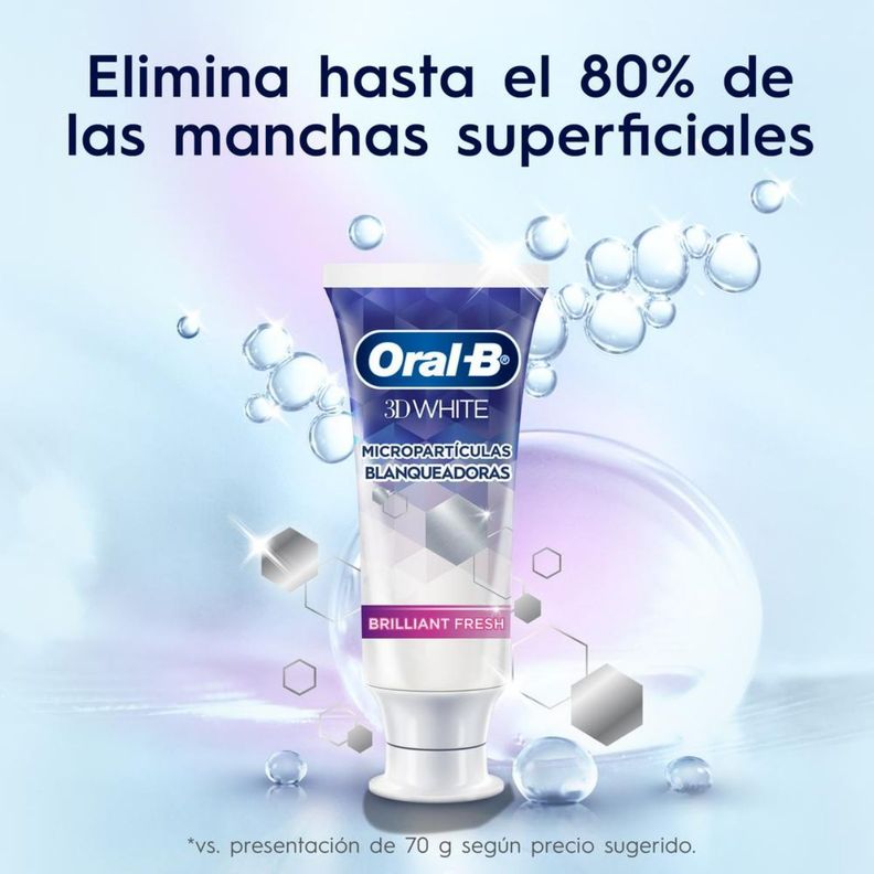 Pack 12 Pasta Dental Oral-B 3d White Brilliant Fresh 70 Grs-5