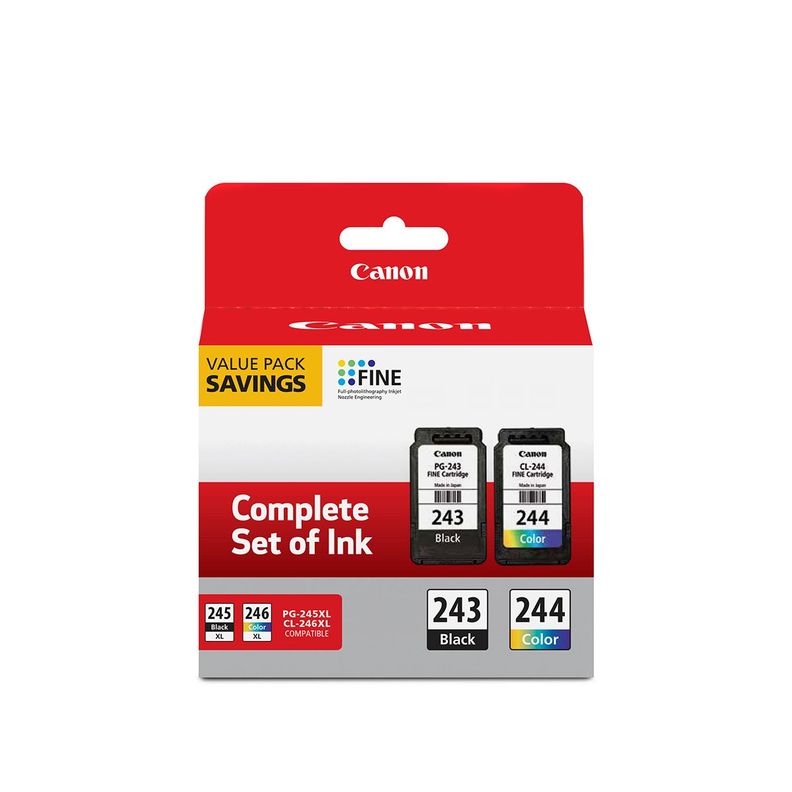 Pack Tintas Canon Cartridge Color 244 + Negro 243-0