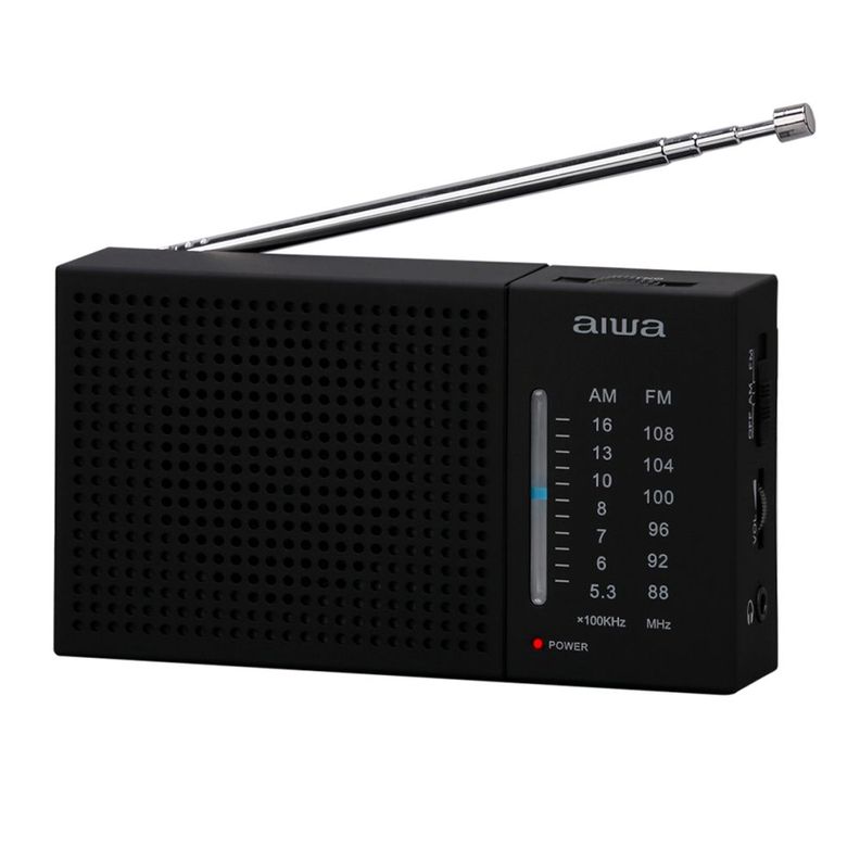 Radio Analogico Aiwa AM/FM De Bolsillo Negro