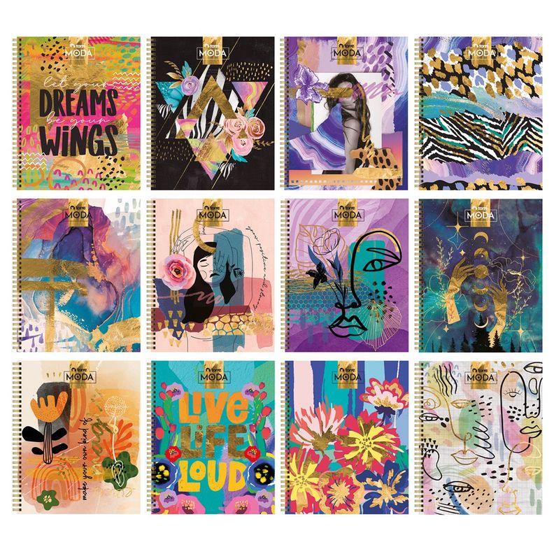 Pack 10 Cuadernos Universitarios Torre Moda 100 hojas-0