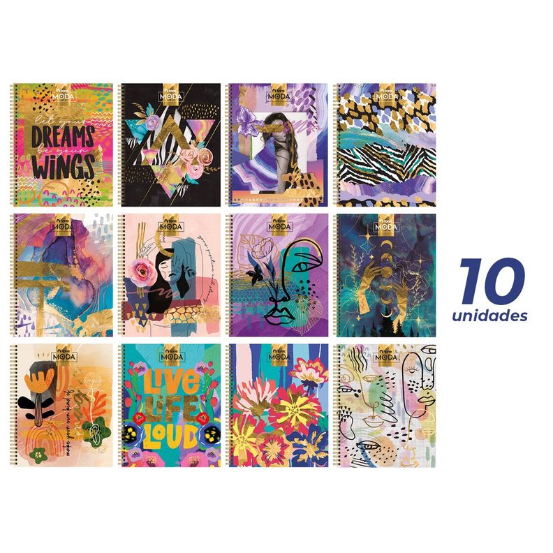 Pack 10 Cuadernos Universitarios Torre Moda 100 hojas-1