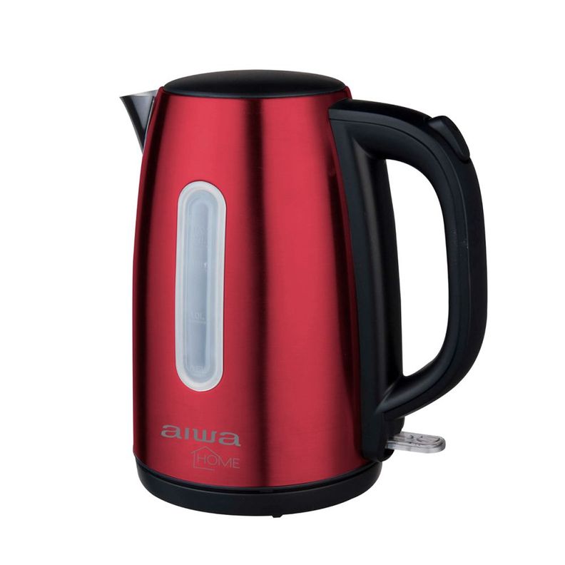 Hervidor Eléctrico Aiwa Acero Inoxidable 1.7L Rojo-2