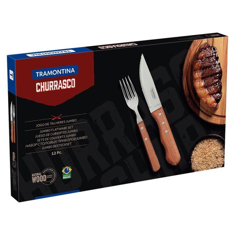 Tramontina Juego De Cubiertos 12 Piezas Churrasco-2