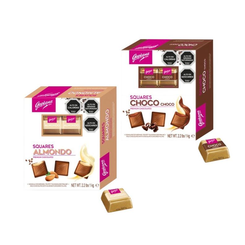Pack Chocolate Goplana Choco Choco 1kg + 1 Almendra 1kg-0