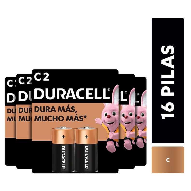 Pack 16 Pilas Alcalina Duracell Tamaño C / Superstore-0