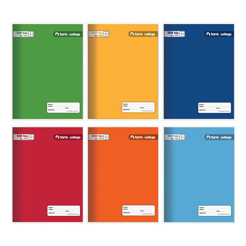 Pack cuadernos collage Torre liso composición 100H x10ud-0