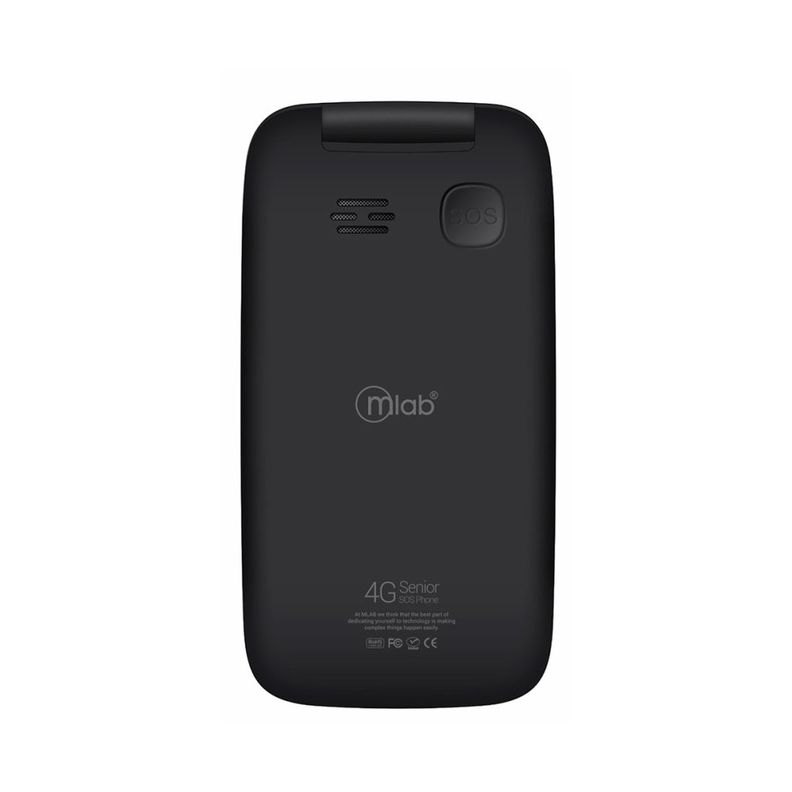 Mlab Celular Senior shell 4g sos 2.8 + base cargador negro-5