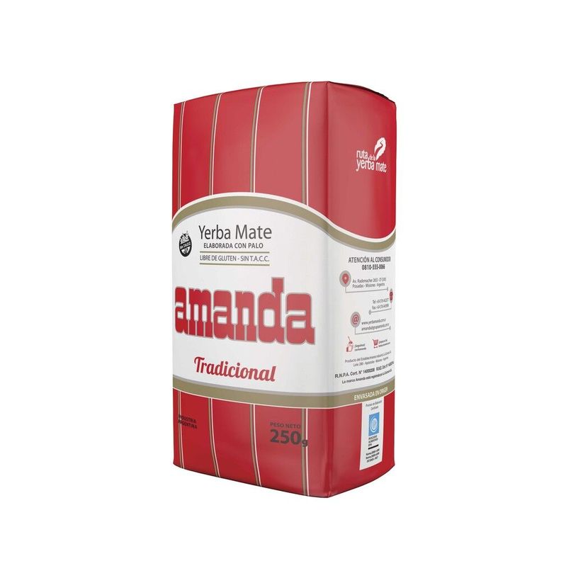 Pack 20 Yerba Mate Amanda Tradicional 250gr-2