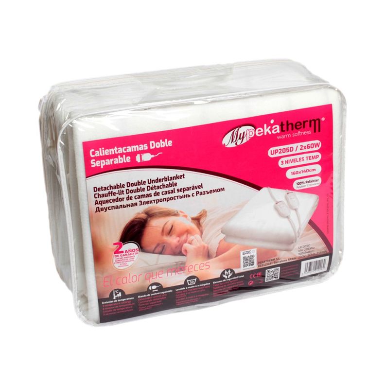 Calientacamas Pekatherm Poliéster UP205D 2 Plazas Separable-1
