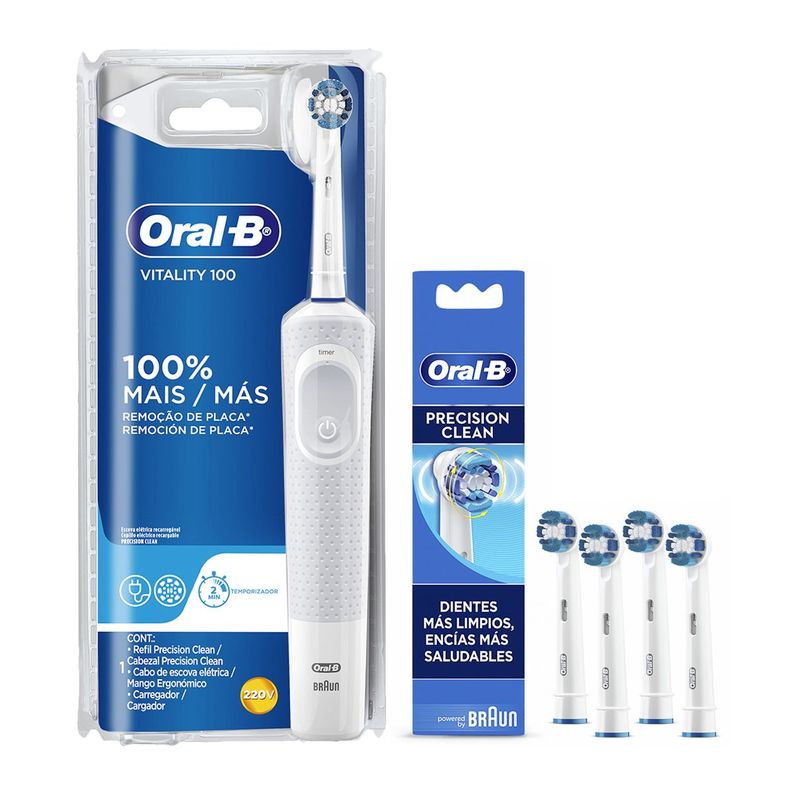 Pack Cepillo Dental Eléctrico Oral-b Vitality+rept Clean 4ud-0