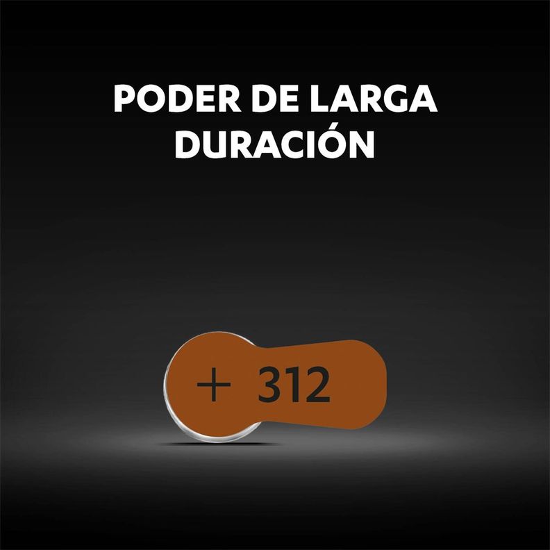 Pack 36 Pilas Duracell audífono tamaño 312-4