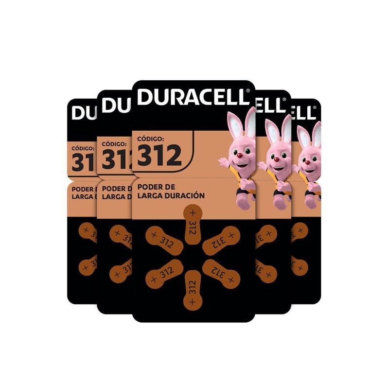 Pack 36 Pilas Duracell audífono tamaño 312-0