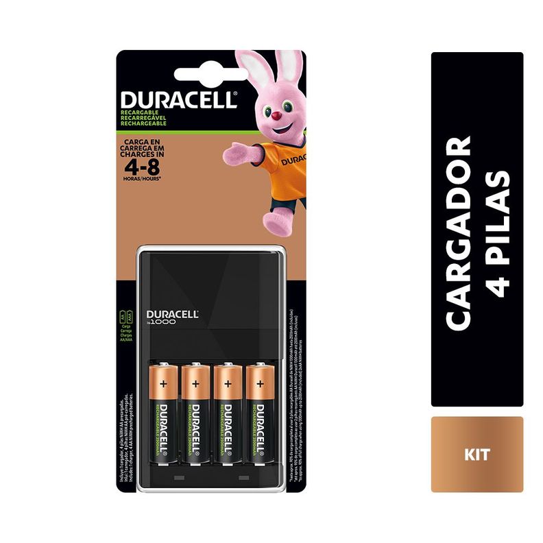 Pack Cargador Duracell De Pilas Aa/aaa + 4 Pilas Aa Recarg.-1