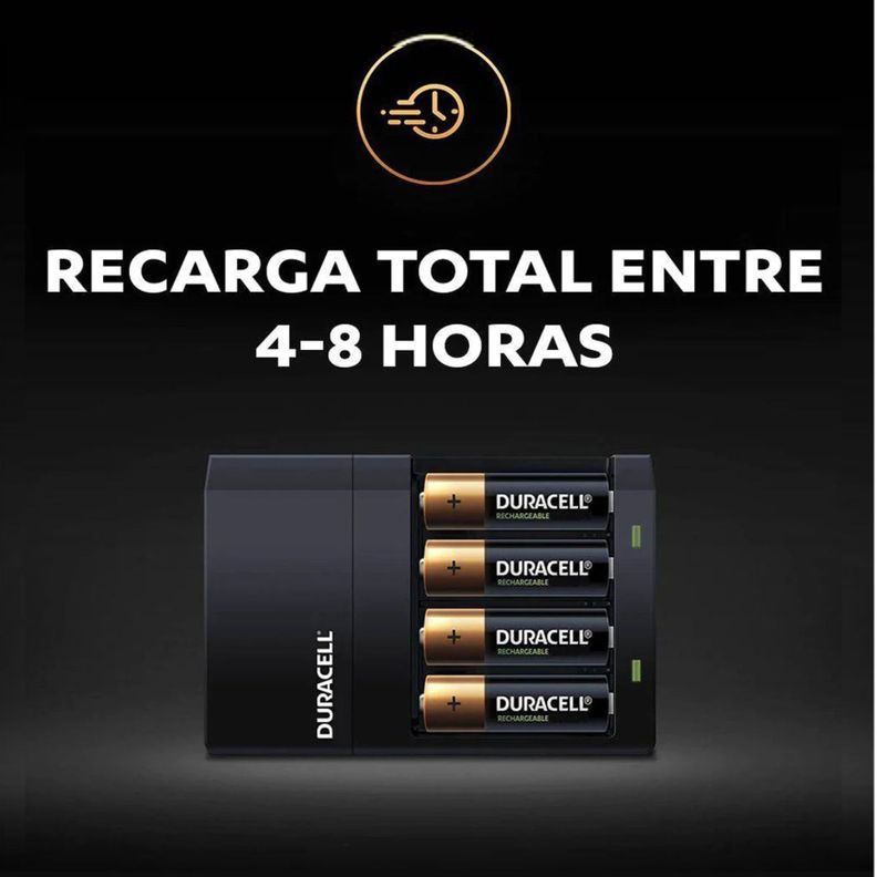 Pack Cargador Duracell De Pilas Aa/aaa + 4 Pilas Aa Recarg.-4