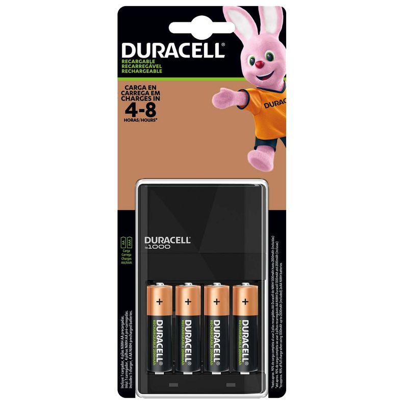 Pack Cargador Duracell De Pilas Aa/aaa + 4 Pilas Aa Recarg. Negro