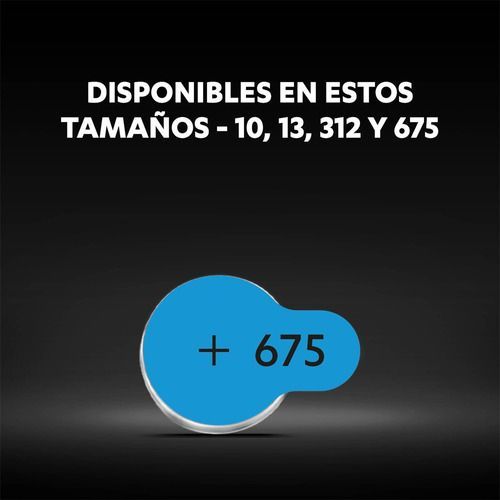 Pack 60 Pilas Duracell Audífono Tamaño 675-3