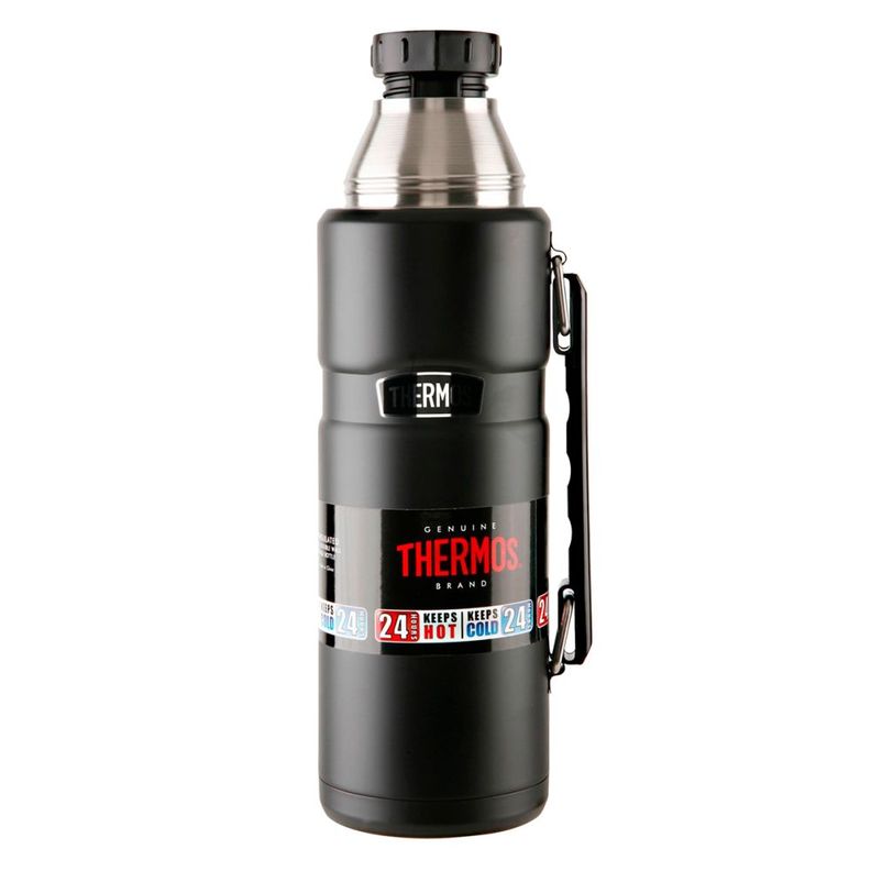 Termo Liquido King Acero Inoxidable Thermos 1,2 Litros Negro-0