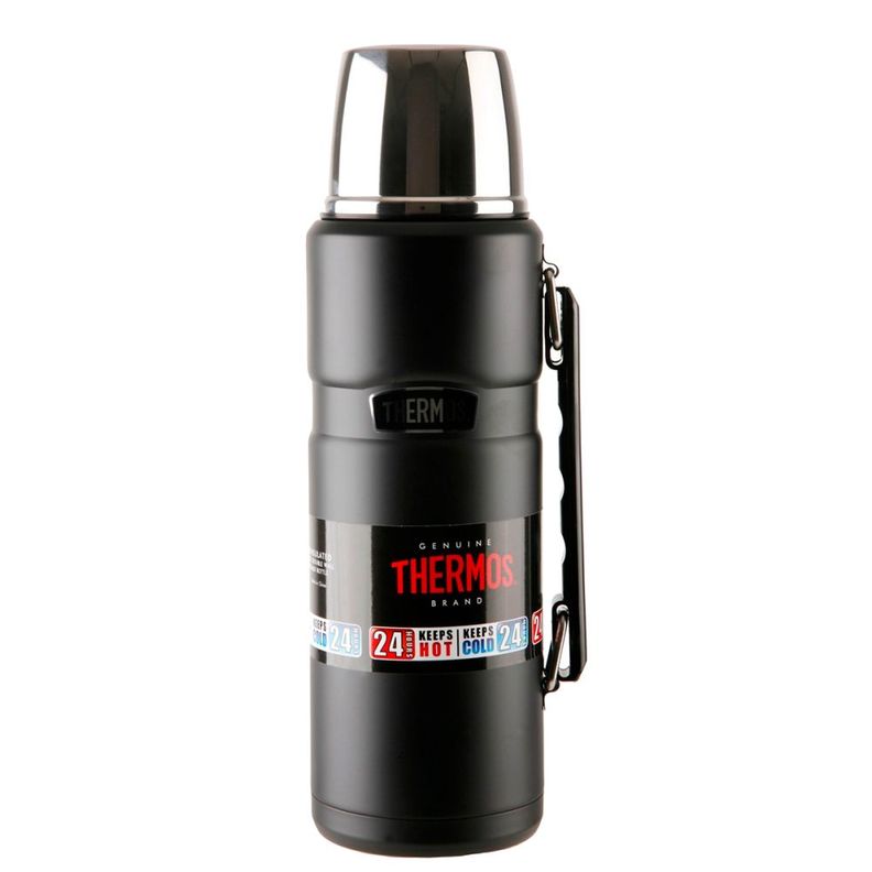 Termo Liquido King Acero Inoxidable Thermos 1,2 Litros Negro-1