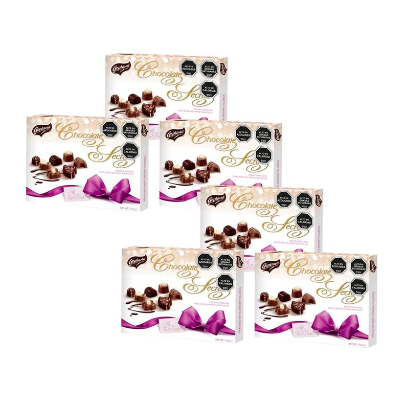 Pack 6 Estuche Bombones Surtidos Secrets Goplana 114g-0
