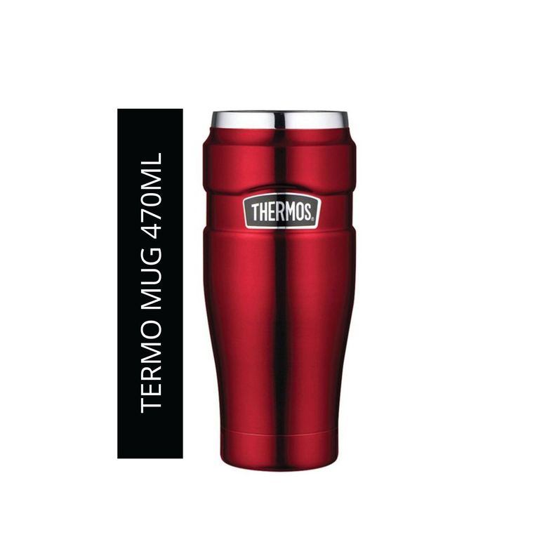 Termo Mug Thermos King 470ml Acero Inoxidable Rojo-1