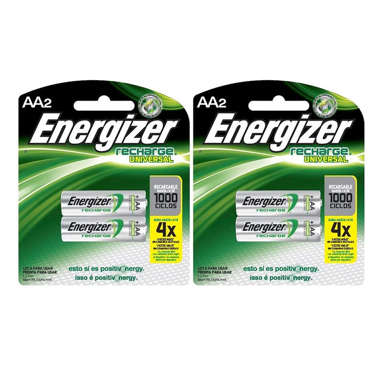 Pila Recargable Energizer Tamaño Aa 4 Unidades / Superstore-0