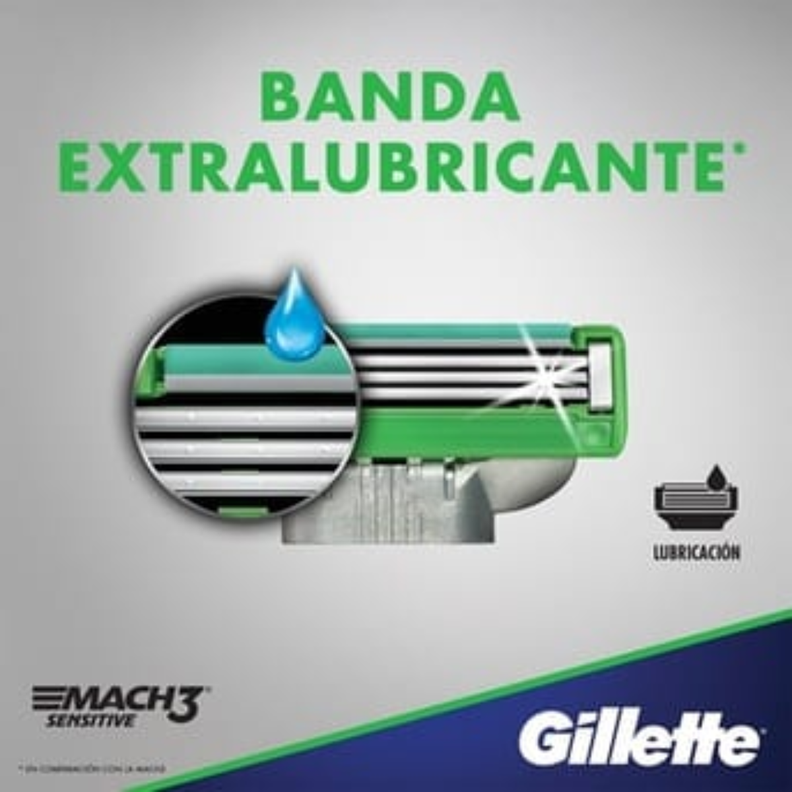 Pack 4 Repuestos Gillette Mach3 Sensitive / Superstore-2