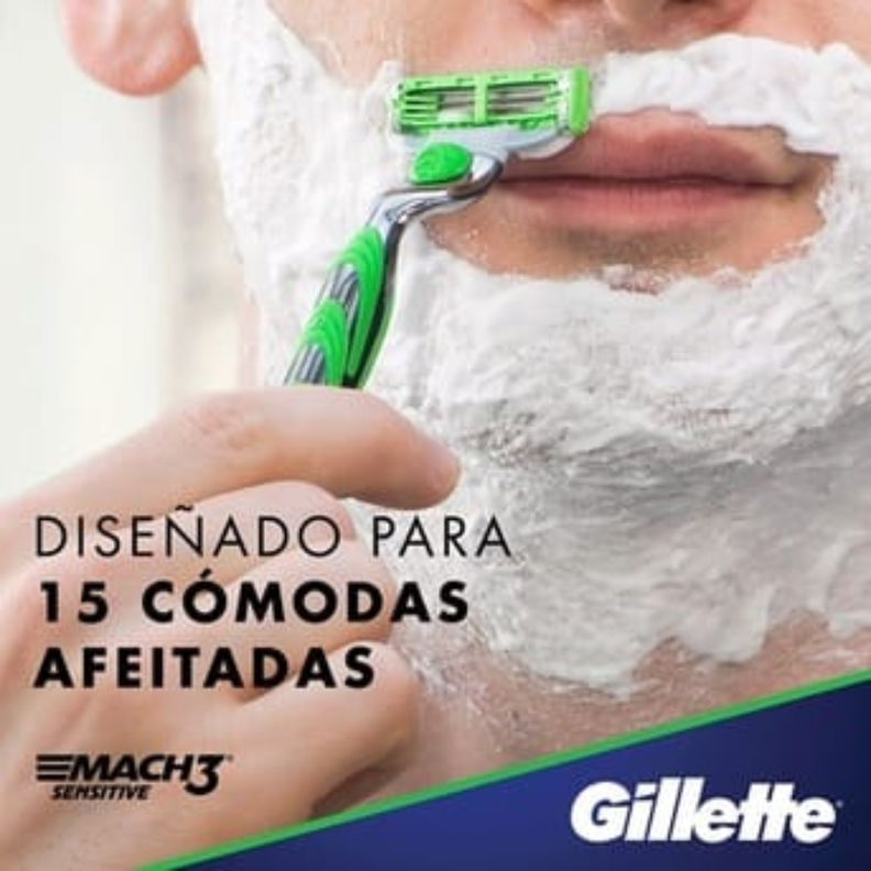 Pack 4 Repuestos Gillette Mach3 Sensitive / Superstore-3