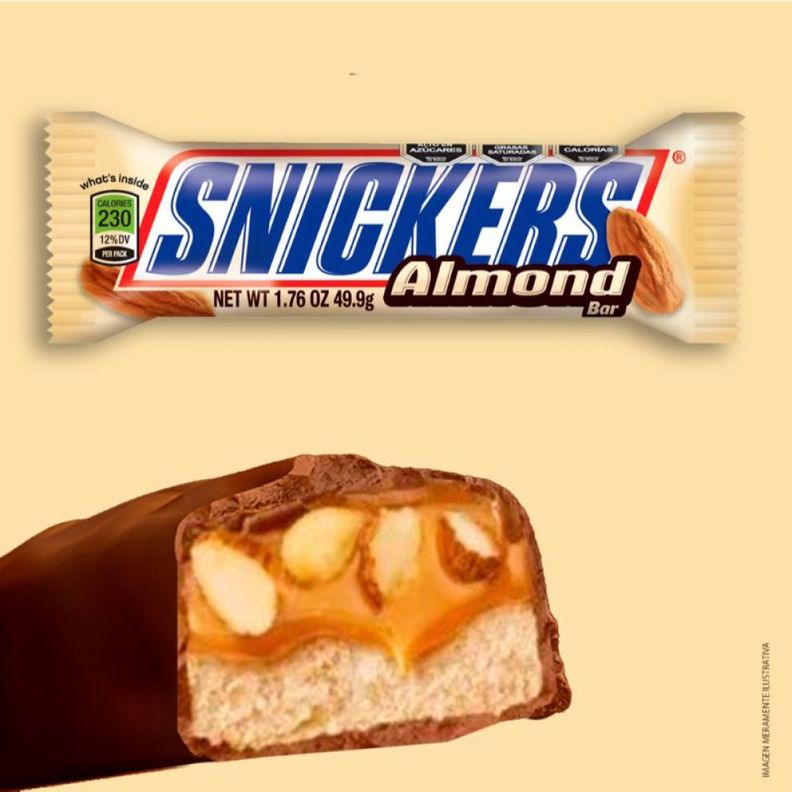 Snickers Barra De Chocolate De Leche Y Almendra 24 x 50g-1