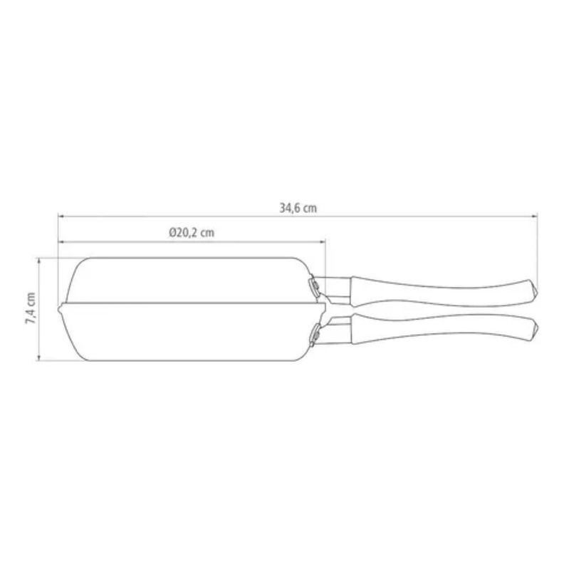 Sartén Tortillero Doble Tramontina Antiadherente 20 cm-4