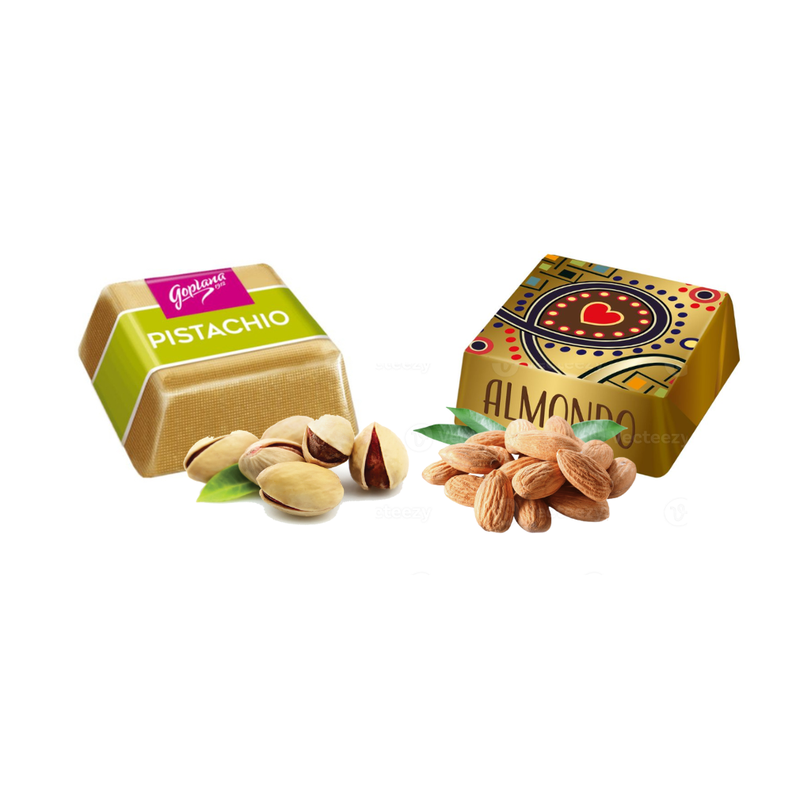 Pack Chocolate Bombón Goplana Pistacho 1kg + 1 Almendra 1kg-5
