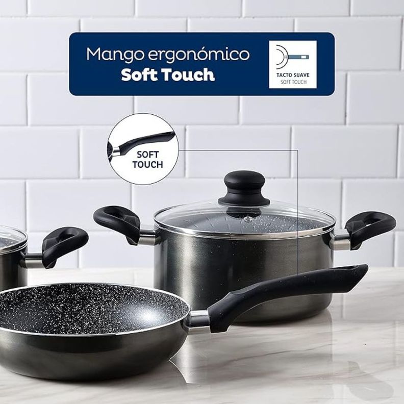 Batería De Cocina Soria 5 piezas San Ignacio By Bergner-8