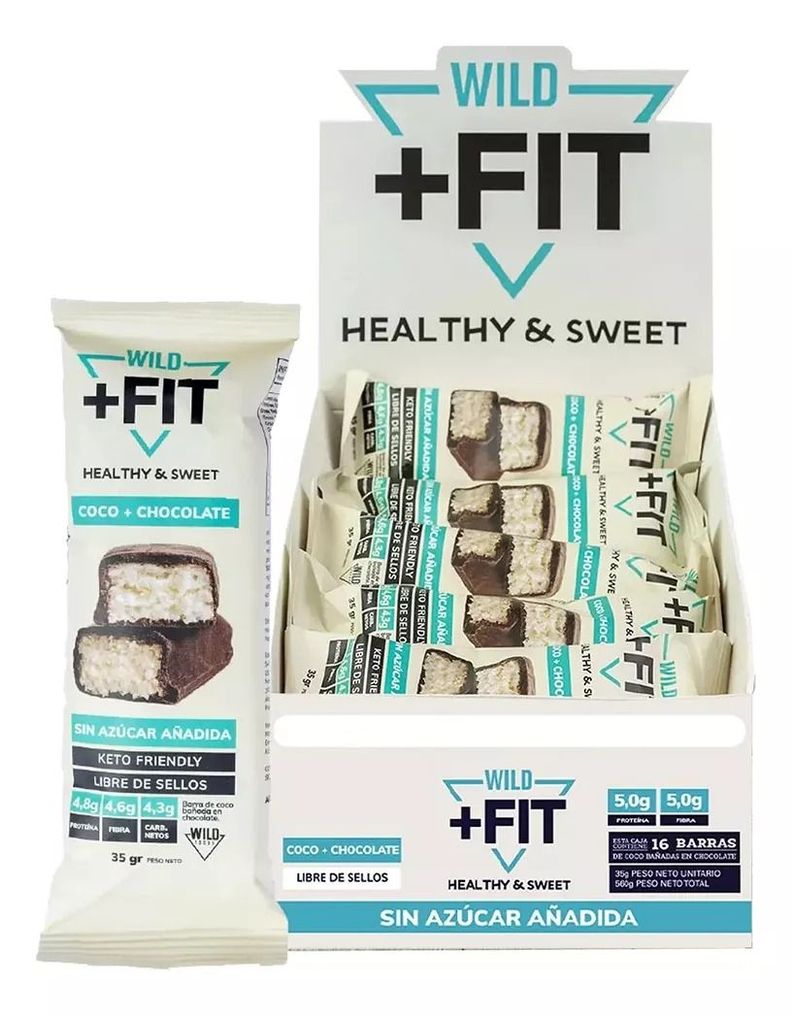 Wild + Fit  Barritas Snack Saludable Coco x16ud-3