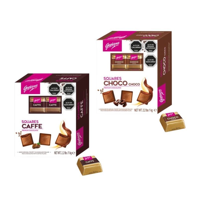 Pack Chocolate Bombón Goplana Cafe 1kg + 1 Choco Choco 1 Kg-0