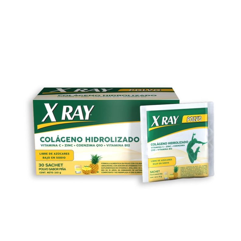 X Ray Colágeno En Polvo Sabor A Piña 30 Sachet-0