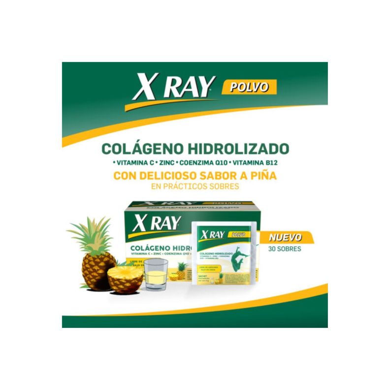 X Ray Colágeno En Polvo Sabor A Piña 30 Sachet-3