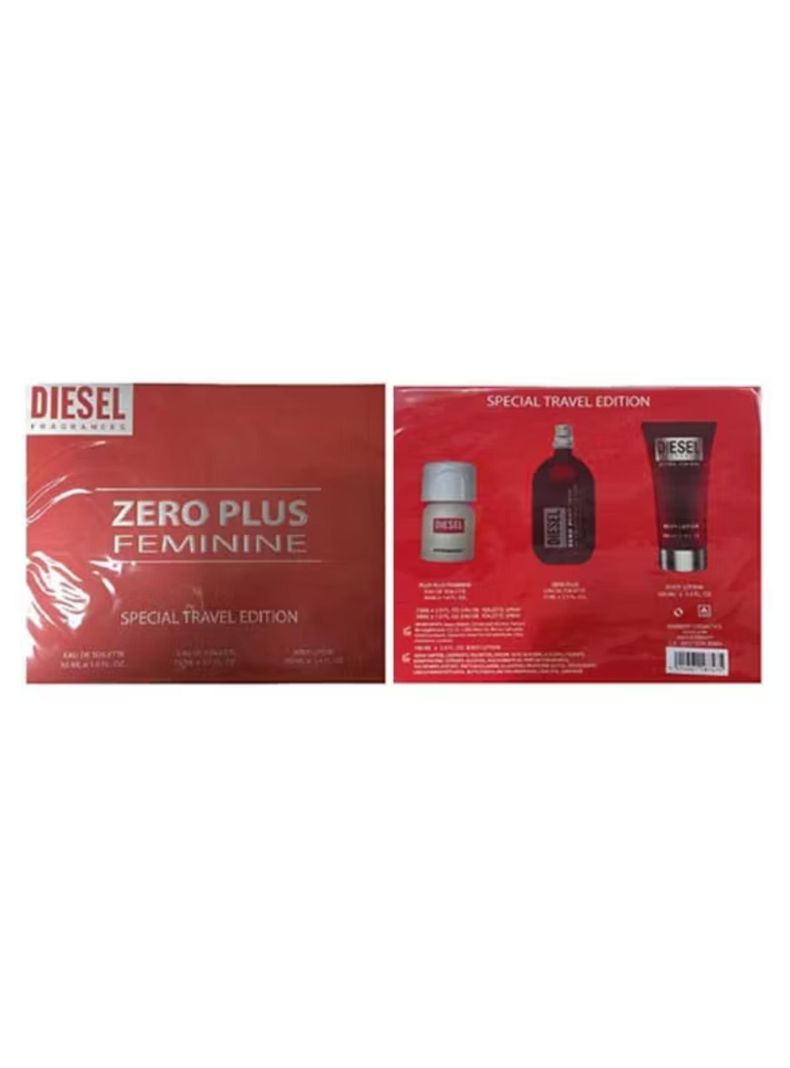 DIESEL ZERO PLUS WOMAN EDT 75ML+30ML+BL 100ML-0