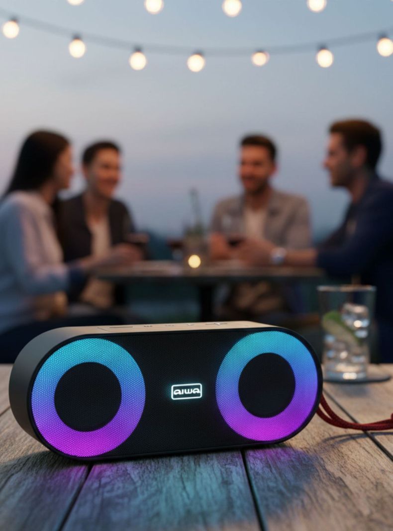 Aiwa Parlante Portátil Bluetooth Aiwa 20w Ipx5 Radio Fm Aw sj215