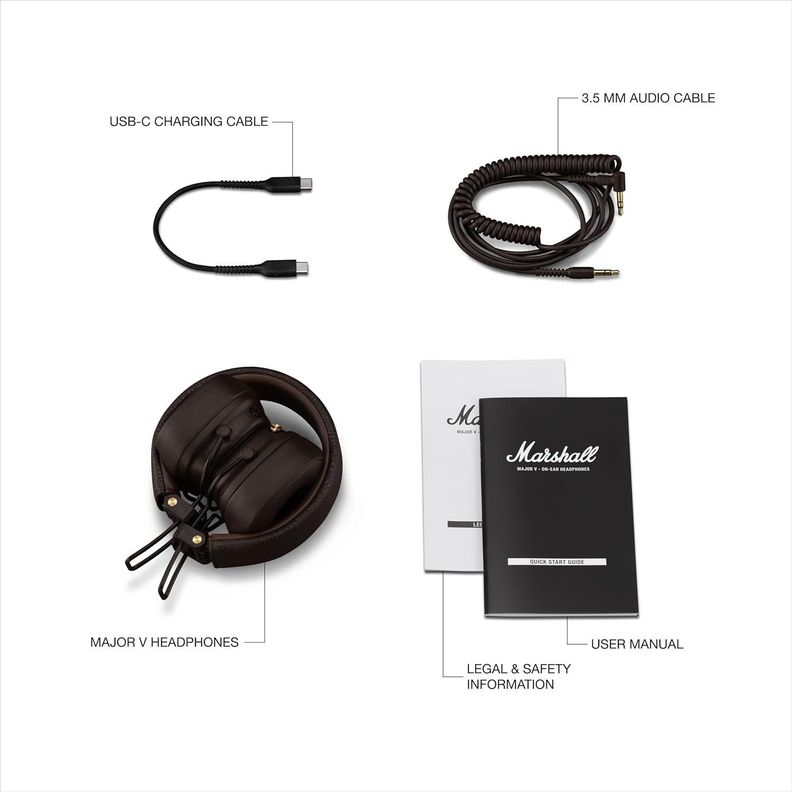 AURICULARES INALÁMBRICOS MARSHALL MAJOR V BROWN-6