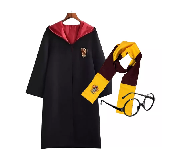 Capa Bufanda Lentes De Harry Potter Disfraz Cosplay Niños Talla 16-0