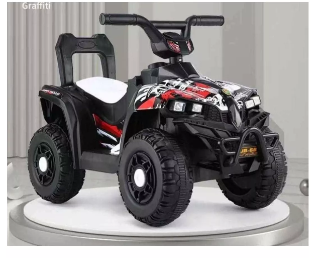Moto Eléctrica Para Niños Cuatro Ruedas Blanco-0