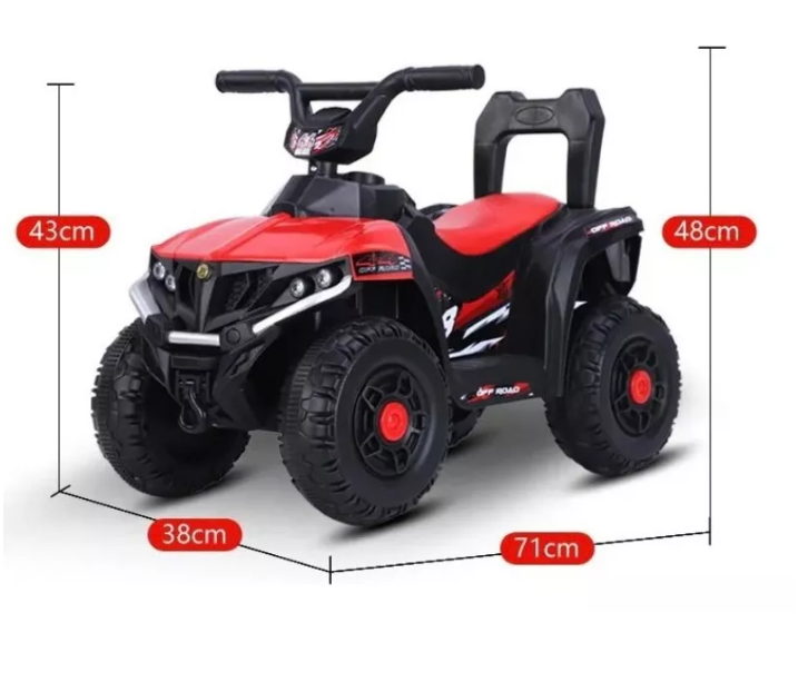 Moto Eléctrica Para Niños Cuatro Ruedas Blanco-1