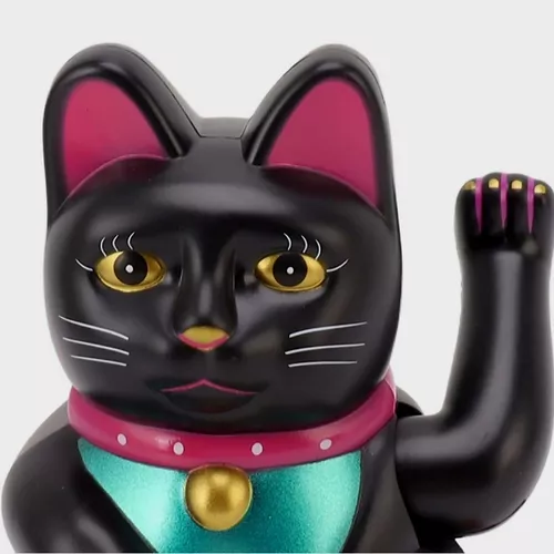 Gato De La Suerte Solar Maneki Neko Feng Shui Fortuna Mano-2