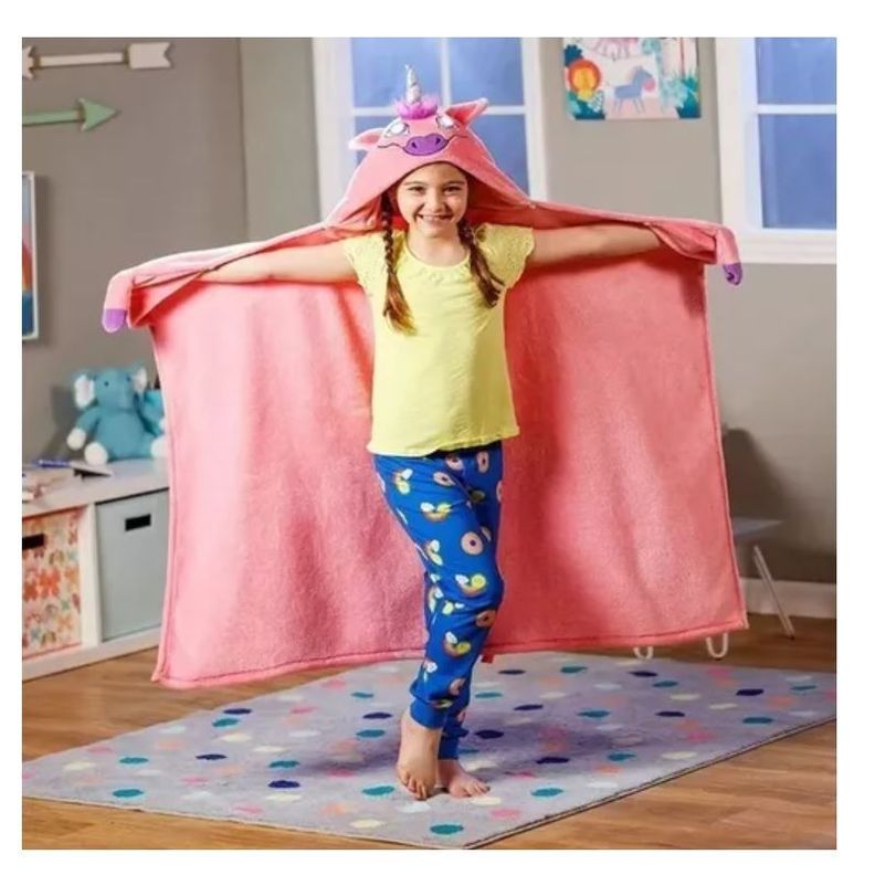 Manta Cobija Frazada De Polar Capucha Iluminada Para Niña-4