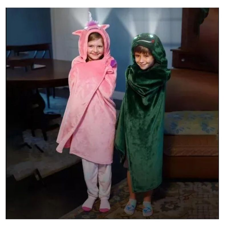 Manta Cobija Frazada De Polar Capucha Iluminada Para Niña-5