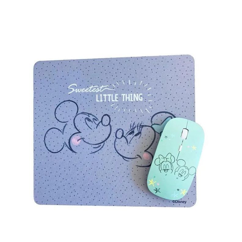 Kit mouse inalámbrico + Mousepad Mickey Mouse-0