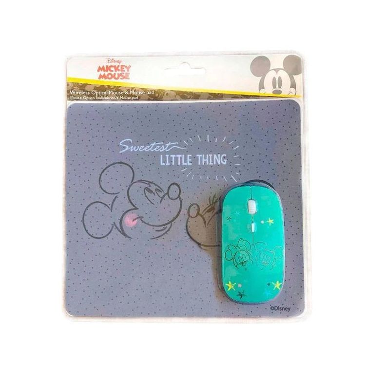 Kit mouse inalámbrico + Mousepad Mickey Mouse-3
