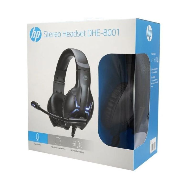 Audífono Gamer Hp Micrófono Auriculares Iluminado DHE-8001-1