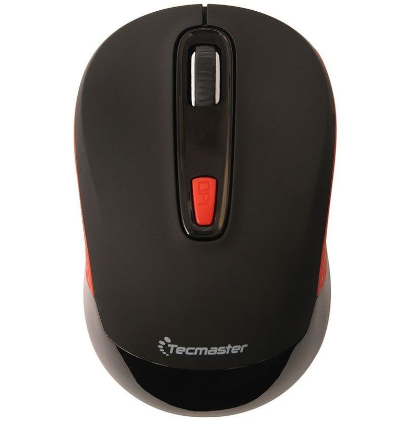 Mouse Optico Inalambrico Tecmaster 382 Rojo-0