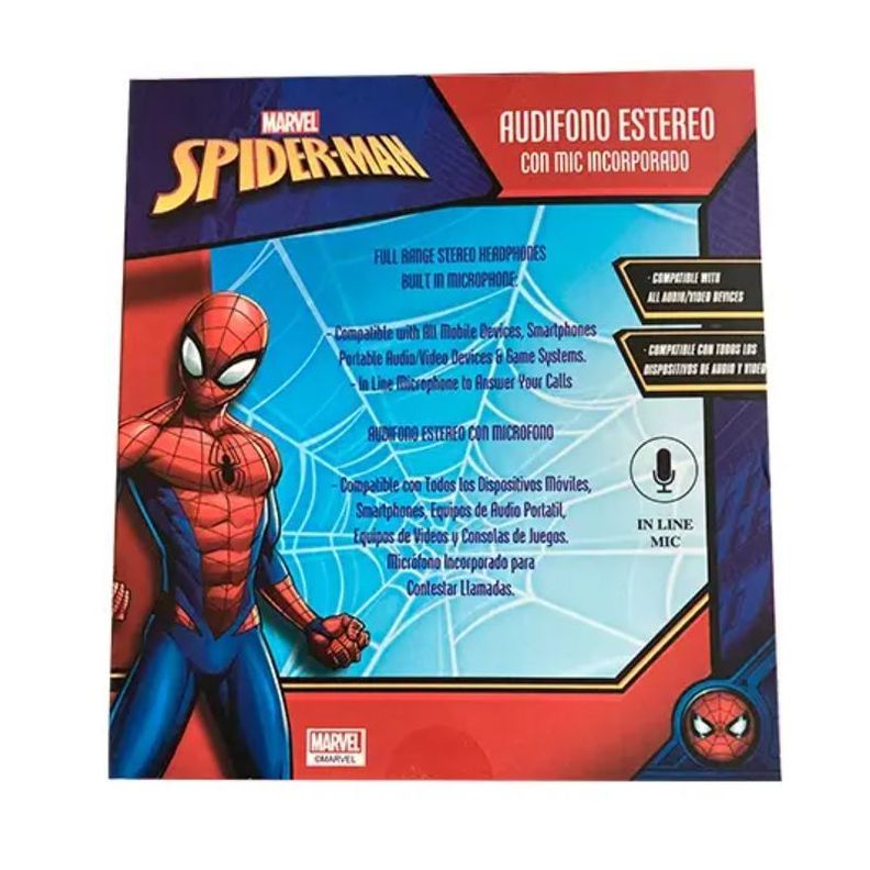 Audífonos Alámbrico Para Niños Marvel Spiderman-6